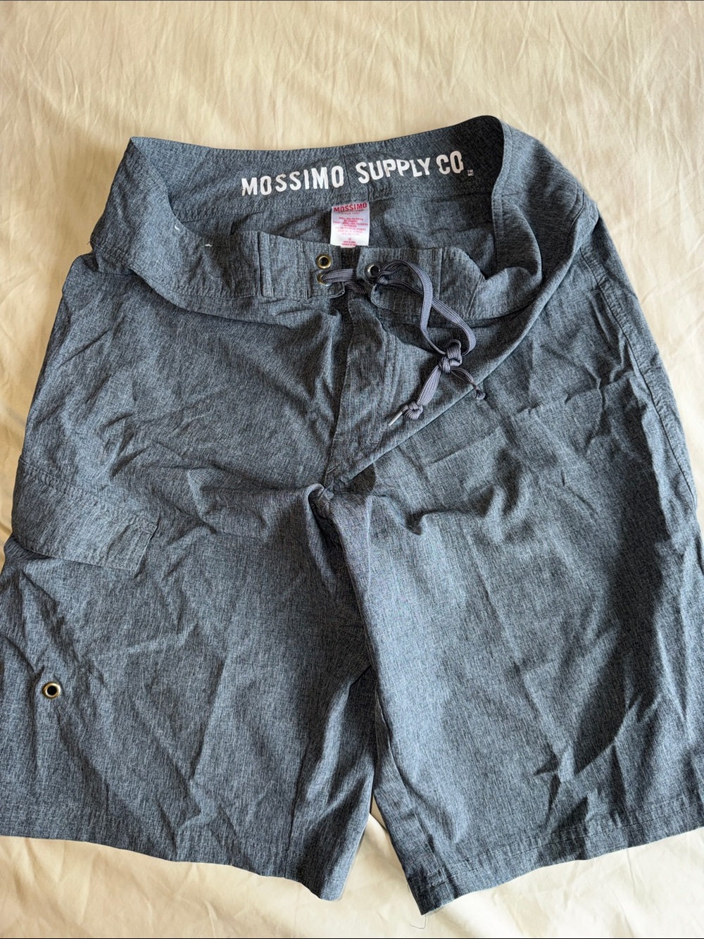 Mossimo Supply Co. Heather Navy Men's Drawstring Shorts